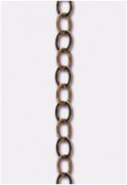 6x5mm Antiqued Brass Plated Flat Cable Chain x20cm