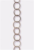15mm Antiqued Brass Plated Round Link Chain x20cm
