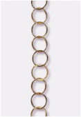 15mm Gold Plated Round Link Chain x20cm