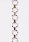 9mm Gold Plated Round Link Chain x20cm