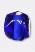 Glass Round Beads Dark Blue x12