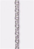 .925 Sterling Silver Link Oval Cable Chain 3x2.5 mm x10cm