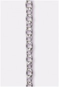 .925 Sterling Silver Wire Link Oval Cable Chain 2.3x1.8 mm x10cm