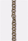 5mm Antiqued Brass Plated Round Cable Chain x20cm