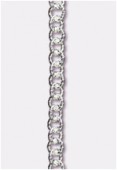 5mm Silver Plated Round Cable Chain x20cm