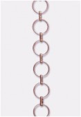 9mm Antiqued Copper Plated Round Link Chain x20cm