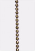 2.5mm Antique Brass Plated Ball Chain x20cm