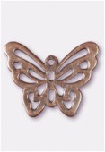 25x30mm Antiqued Copper Plated Cut Butterfly Charms Pendant x1