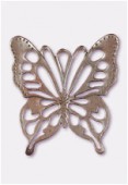 50x45mm Antiqued Copper Plated Open Work Butterfly Pendant x1