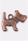 16x10mm Antiqued Copper Plated Dog Charms Pendant x2
