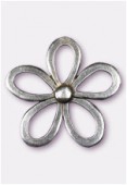 53x53mm Antiqued Silver Plated Large Open Daisy Pendant x1
