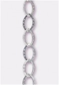 19x12mm Silver Plated Oval Link Chain x20cm