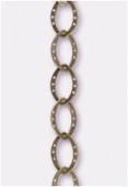 19x12mm Antiqued Brass Plated Oval Link Chain x20cm