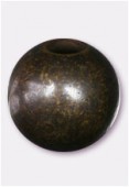 8mm Antiqued Brass Plated Round Bead x6