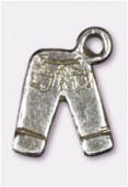 15x11mm Antiqued Silver Plated Jeans Charms Pendant x2