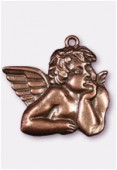 56x45mm Antiqued Copper Plated Little Angel Pendant x1