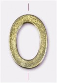 25x17mm Gold Plated Flat Oval Ring Bead x1