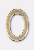 25x17mm Antiqued Brass Plated Flat Oval Ring Bead x1
