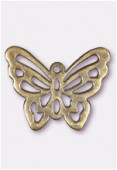 25x30mm Antiqued Brass Plated Cut Butterfly Charms Pendant x1