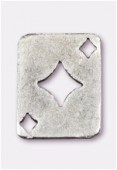 19x15mm Antique Silver Ace Of Tile Charms Pendant  x2