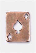 19x15mm Antiqued Copper Ace Of Spades Charms Pendant x2
