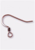 23x18mm Antiqued Copper Plated Earring Hooks Flattened Fish Hook Style x2