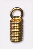 Gold Plated Spring Coil Ends To Glue For Cord 2mm x2