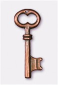 43x17mm Antiqued Copper Plated Key Pendant x1