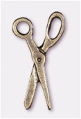 24x12mm Antiqued Brass Plated Scissors Charms Pendant x2