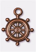 17x14mm Antiqued Copper Plated Sterring Wheel Charms Pendant x2