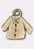 15x15mm Antiqued Brass Plated Jacket Charms Pendant x2