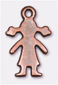 14x5mm Antiqued Copper Plated Little girl Charms Pendant x4