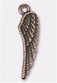 26x7mm Antiqued Copper Plated Angel Wing Charms Pendant x2