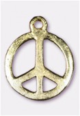 16x20mm Gold Plated Peace Charms Pendant x2