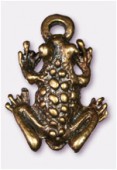 12x16mm Antiqued Brass Plated Frog Charms Pendant x2