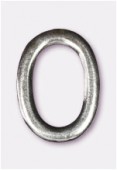 34x24mm Antiqued Silver Plated Oval Ring Bead x1