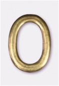34x24mm Antiqued Brass Plated Oval Ring Bead x1