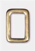33x22mm Antiqued Brass Plated Rectangle Bead x1