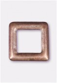 20x20mm Antiqued Copper Plated Square Beads x1