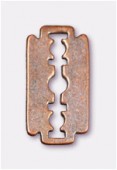 23x11mm Antiqued Copper Plated Razor Blade Charms Pendant x2