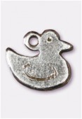 12x10mm Antiqued Silver Plated Duck Charms Pendant x2