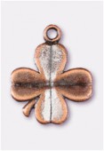 20x16mm Antiqued Copper Plated Four-Leaf-Clover Charms Pendant x2