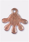 22x20mm Antiqued Copper Plated Hand Charms Pendant x1
