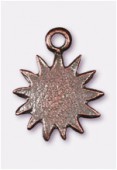 16x12mm Antiqued Copper Plated Sun Charms Pendant x4