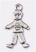 22x10mm Antiqued Silver Plated Little Boy Charms Pendant x2
