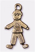 22x10mm Antiqued Brass Plated Little Boy Charms Pendant x2