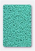 2mm Green Turquoise Opaque Czech Seed Beads x20g