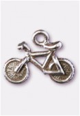 12x12mm Antiqued Silver Plated Bicycle Charms Pendant x2