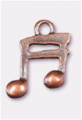 15x12mm Antiqued Copper Plated Sixteenth Note Charms Pendant x2