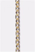 3x2.3mm Gold Plated Flat Cable Chain x20cm